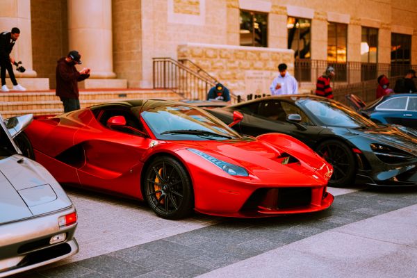 luxury cars on streets